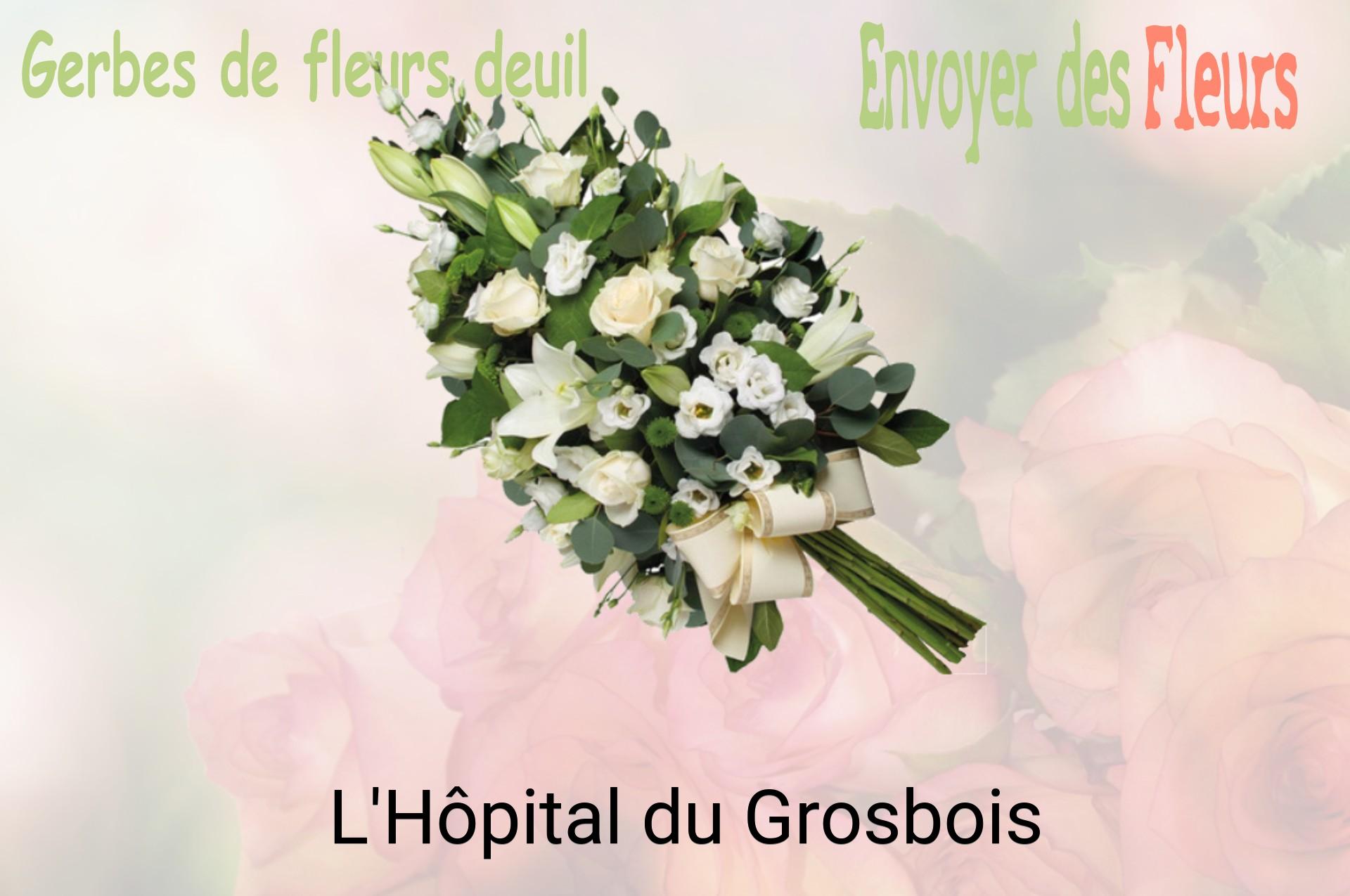 Gerbe de fleurs de deuil livrée à L'Hôpital-du-Grosbois